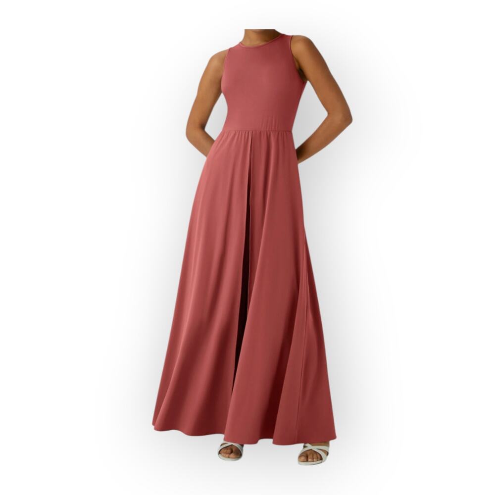 Halara Breezeful Sleeveless Pocket Maxi Jumpsuit XL Flowy Minimalist Athleisure